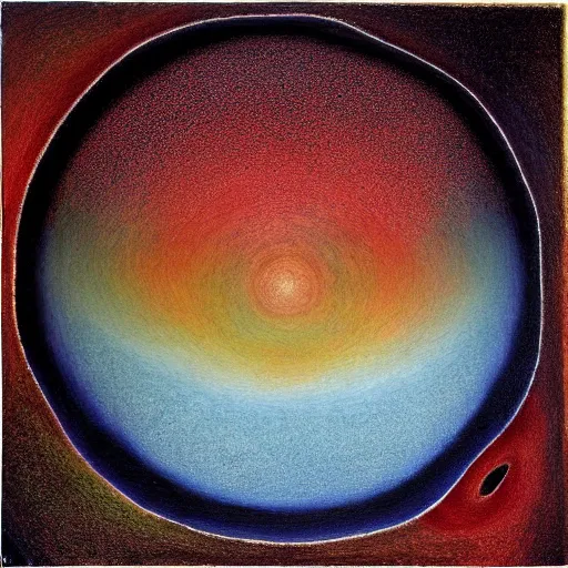 Prompt: by ben goossens, by agnes martin vivid cloisonne, sumerian. installation art. using data from a nasa exoplanet space telescope, scientists discovered a jupiter - like world 3 7 9 light - years from earth, orbiting a star similar to our sun.