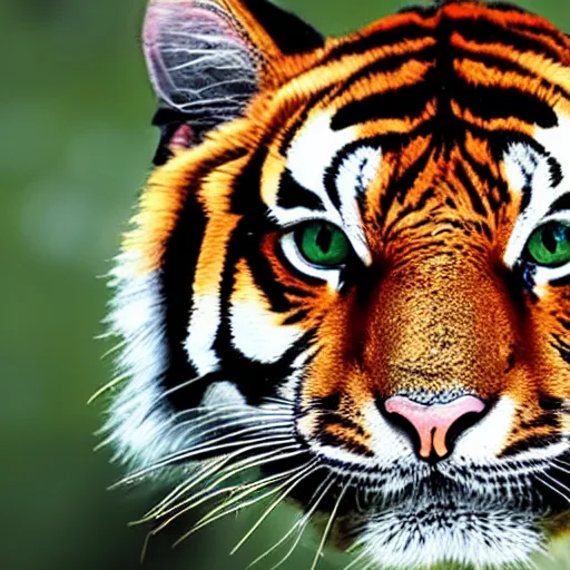 Image similar to cat colored as tiger, photo