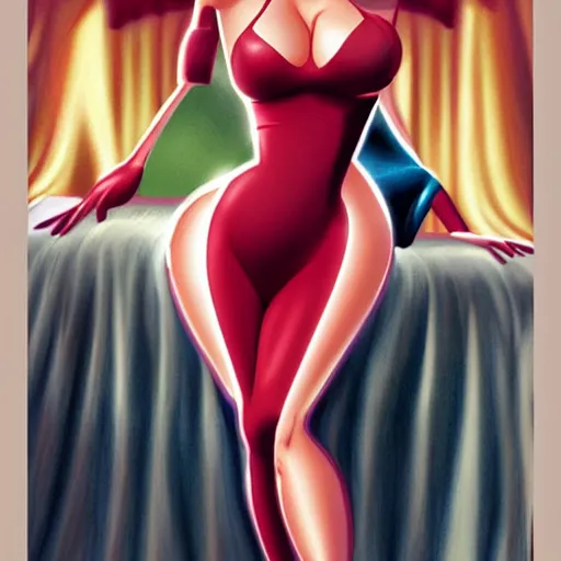 Prompt: Jessica rabbit cosplaying as taylor swift, by artgerm, deviantart