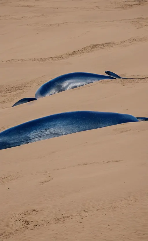 Image similar to blue whales in sand dunes, photography