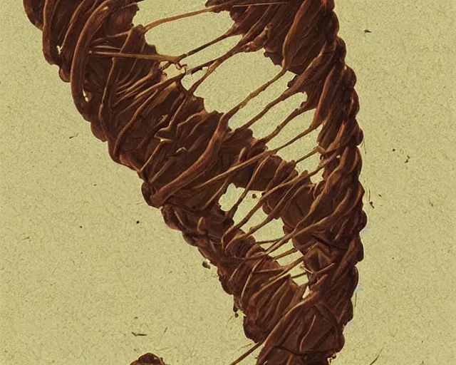 Image similar to dna itself, a closeup simple vector pop surrealism, by ( leonardo da vinci ) and greg rutkowski