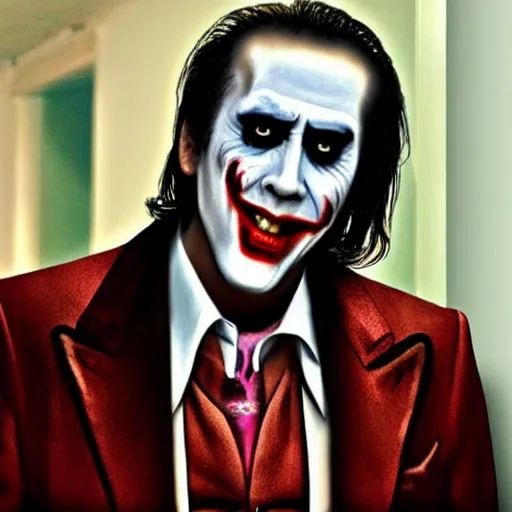 Image similar to nicolas cage as the joker