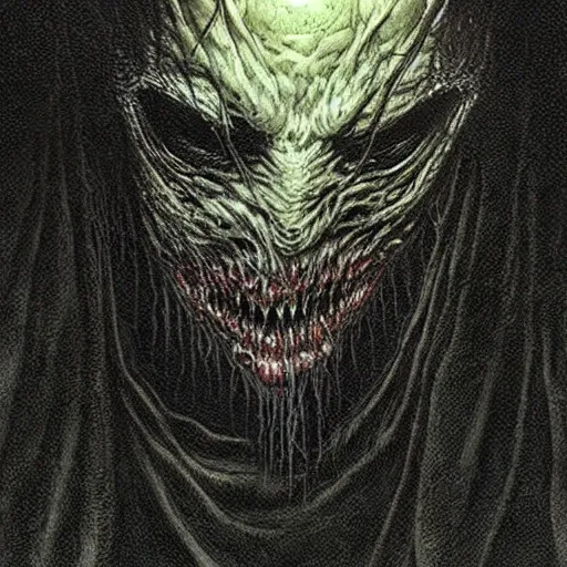 Prompt: a creepy creature coming, very detailed, painting by tim bradstreet and michael whelan