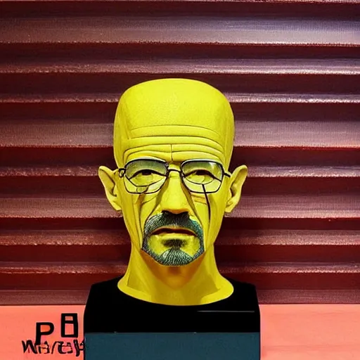 Prompt: anient egyptian death mask of walter white