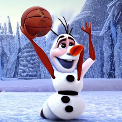 Prompt: film still of lebron james as a character in frozen