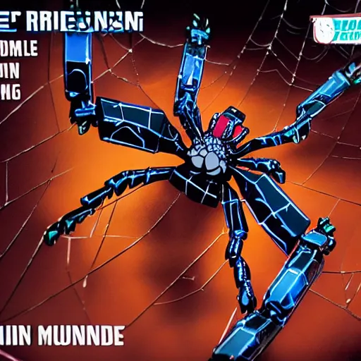Image similar to super strong spider robot destroying mankind
