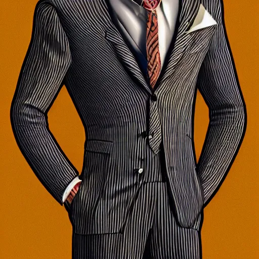 Prompt: a upper body portrait of a deer lord in a pinstriped suit and pants wearing a fedora by artgerm and wlop, intricate detail, digital art, photorealistic, trending on artstation