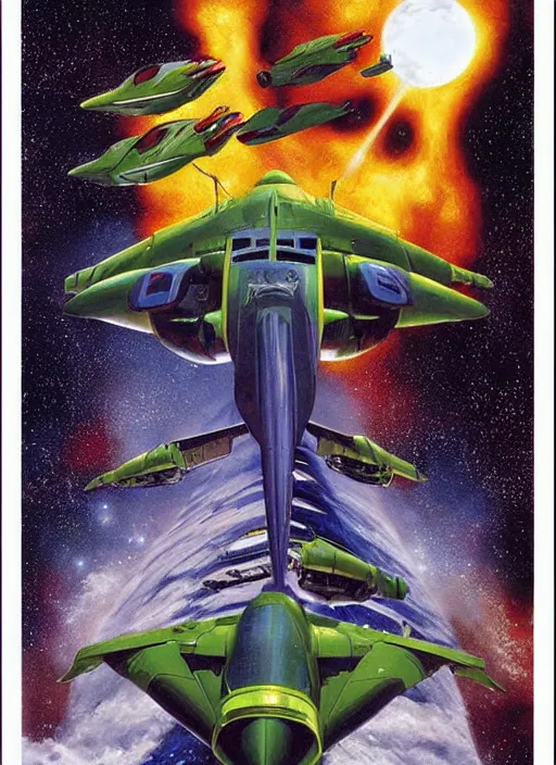 Prompt: Starfox poster artwork by Michael Whelan, clean