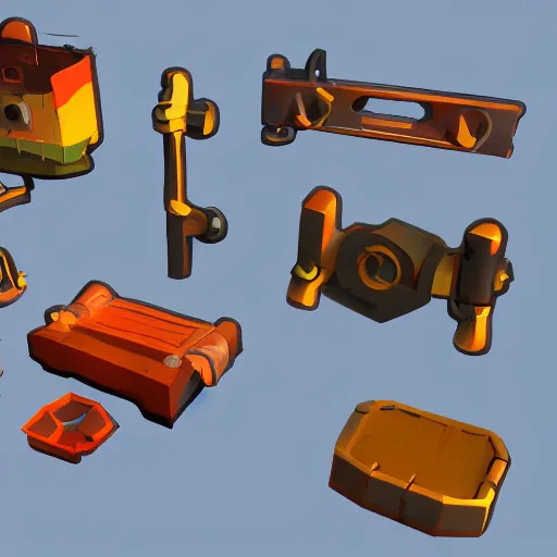 Image similar to scrap mechanic concept art