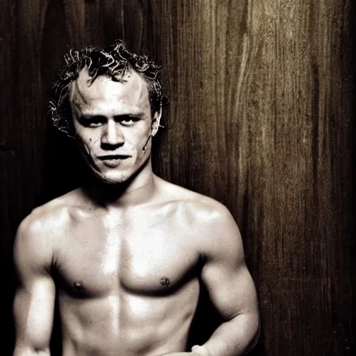 Image similar to heath ledger photographed by steven klein