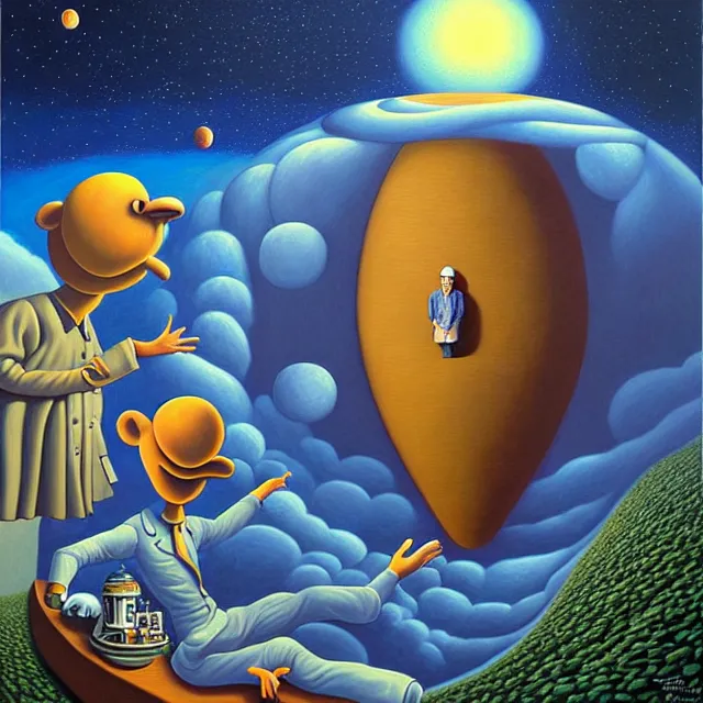 Image similar to an oil on canvas portrait painting of goofy, surrealism, surrealist, cosmic horror, rob gonsalves, high detail