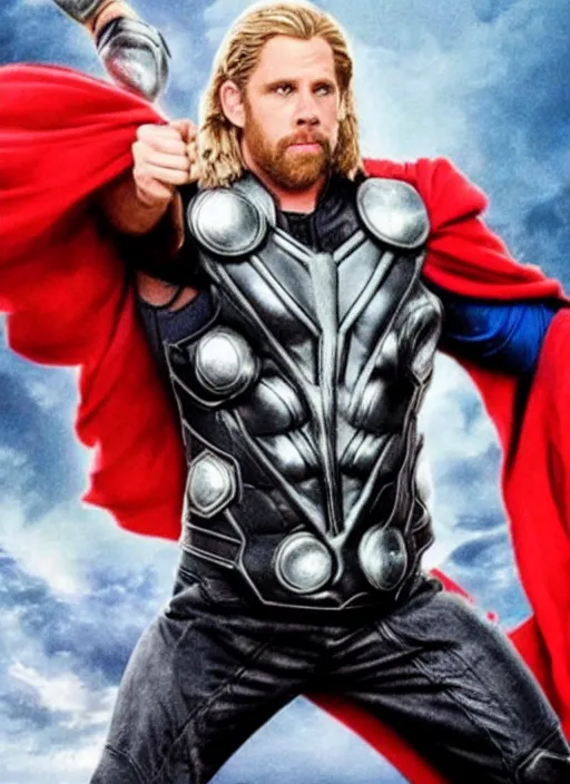 Image similar to ben stiller as thor,