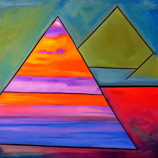 Image similar to triangle sunset futurist