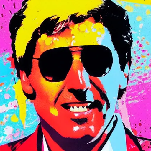 Image similar to tony montana, pop art