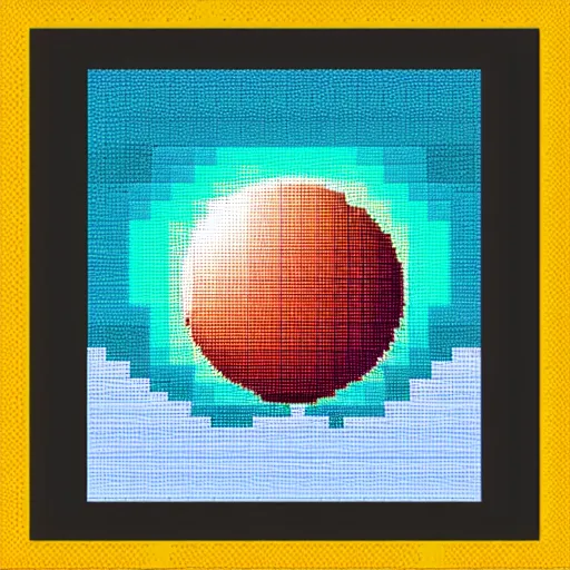 Prompt: planet in space, pixel art