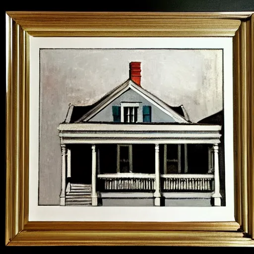 Prompt: House, style of Edward Hopper