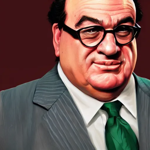 Image similar to danny de vito, alex ross, digital painting, hyperdetailed, volumetric lighting, sharp focus,