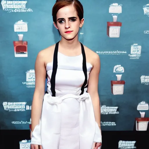 Image similar to emma watson dressed up as casper the friendly ghost in the style of pixar