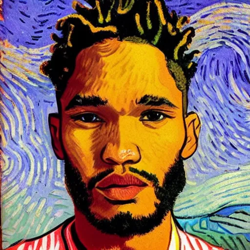 Prompt: Bryce Vine portrait by Vincent van Gogh