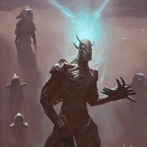 Image similar to concept art of a neimoidian alien from star wars prequels by greg rutkowski