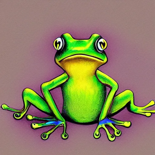 Prompt: Frog artwork by Tyler West