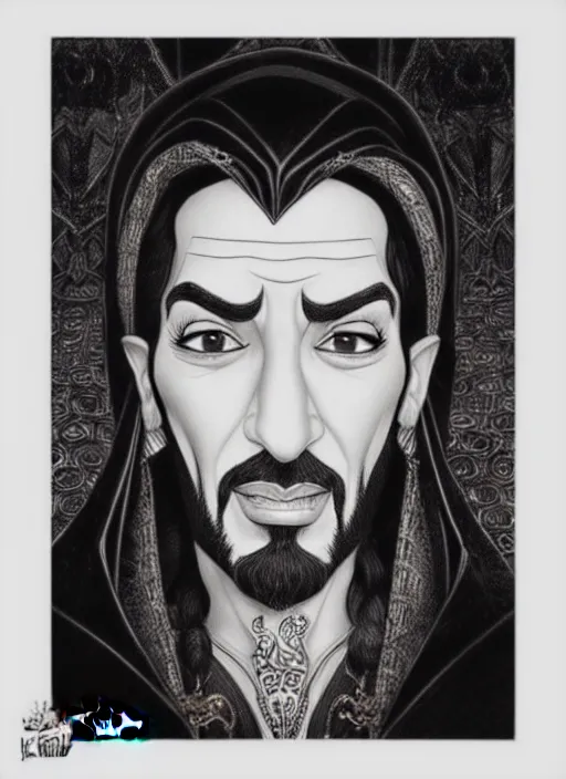 Image similar to highly detailed portrait of disney's jafar, magnificent, photographic realistic background, by james gilleard, by joe fenton, by kaethe butcher, trending on instagram, award winning details