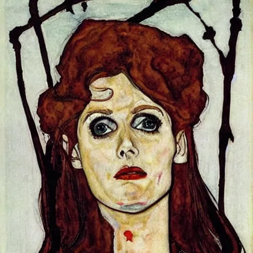 Prompt: sarah michelle gellar as buffy the vampire slayer, egon schiele