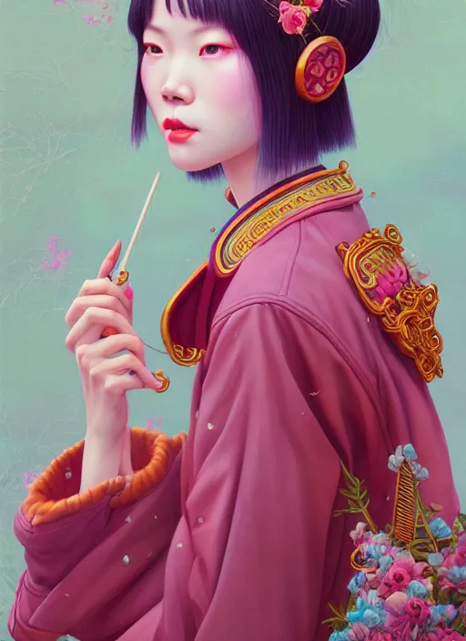 Prompt: pretty yunnan girl : : by martine johanna and simon stalenhag and chie yoshii and casey weldon and wlop : : ornate, dynamic, particulate, rich colors, intricate, elegant, highly detailed, centered, artstation, smooth, sharp focus, octane render, 8 k