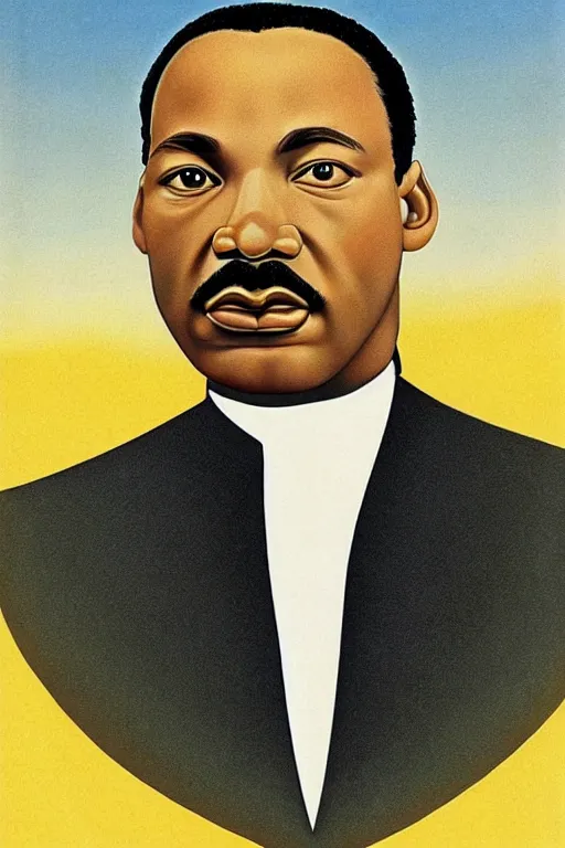 Image similar to ultra realistic Martin Luther King Jr. face portrait in the style of grant wood