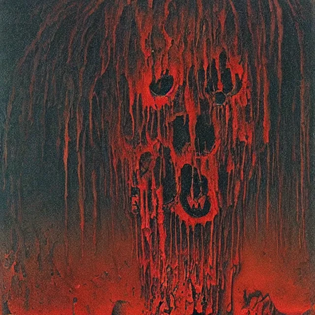 Image similar to acid rich colors, giger beksinski gammell horror king chaos, bleeding colors, big budget movie scene, horror reality, award winning photograph, cinematic lighting, realistic!, hyperrealism, realistic refine flavor, real polaroid picture