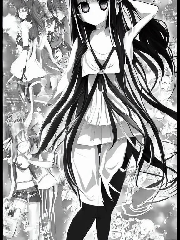 Image similar to beautiful manga high school girl, full body, grayscale comic book artstyle by tetsuo hara