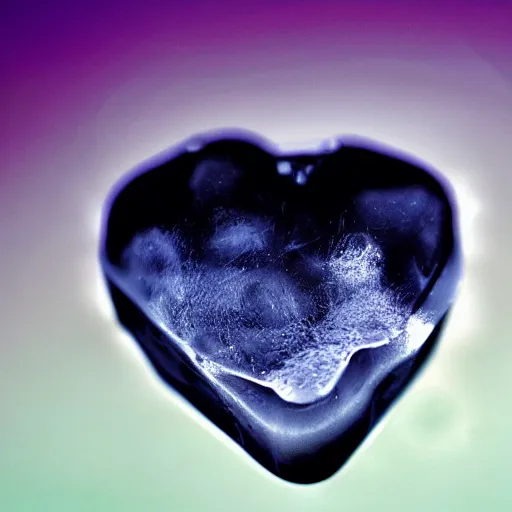 Image similar to photo of an ice cube in the shape of a heart