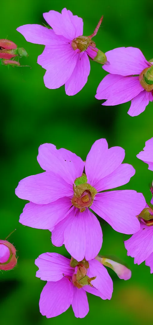 Image similar to flower, insect wing shaped petals, pestilence