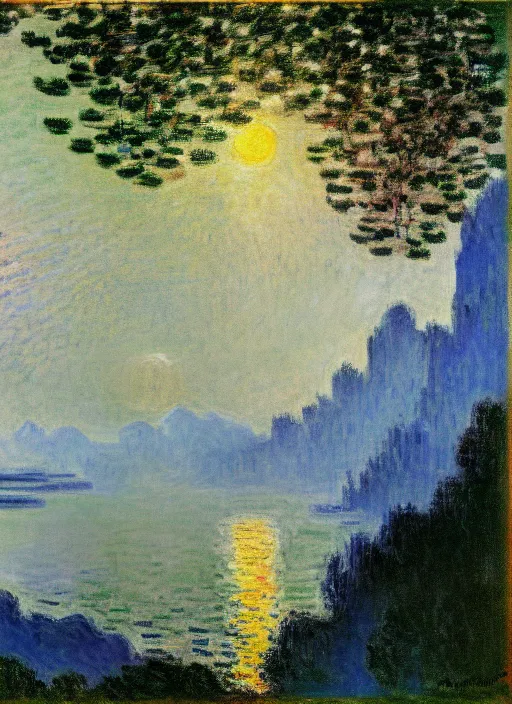 Image similar to a painting so beautiful and universally loved it creates peace on earth by claude monet and andy warhol