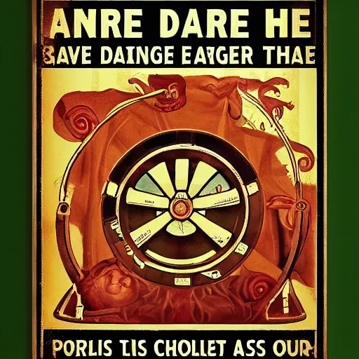 Prompt: PSA D.A.R.E. poster warning of the dangers of 'The Devi's Wheel'