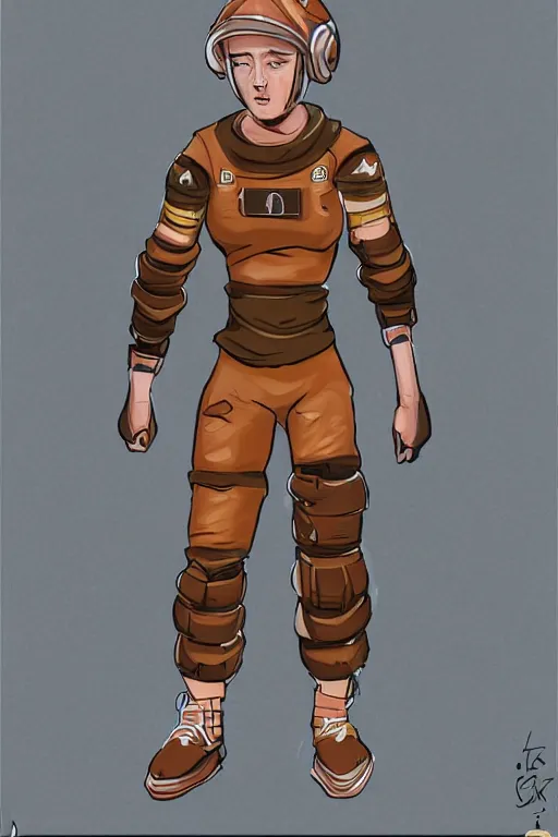 Prompt: character concept of an scifi athlete, valorant style