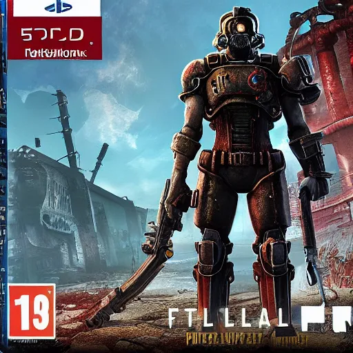 Image similar to Playstation 4 boxart for Fallout 5, product photo
