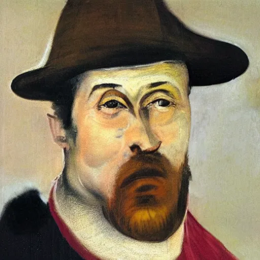 Prompt: portrait of a man by francis bacon