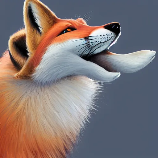 Image similar to underside of a fox paw, fluffy feet, paw pads, anatomically correct vulpine, super realism, 4 k digital art