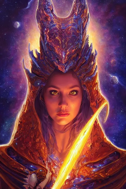 Image similar to beautiful oil painting with high detail of a wise Space ent made of stars and plasma, hybrid from dungeons and dragons and art direction by James Cameron ;by artgerm; wayne reynolds art station; cinematic quality character render; low angle; ultra high quality model; production quality cinema model;