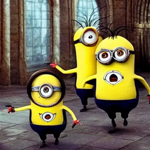 Prompt: Harry Potter, the minions