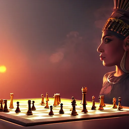 apocalyptic-future-city-cleopatra-playing-chess-stable-diffusion