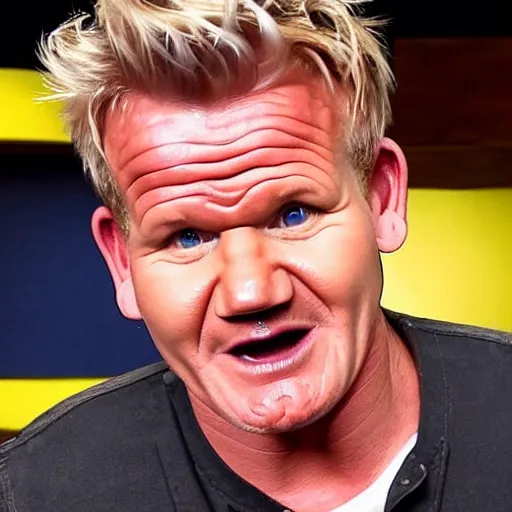 Prompt: gordon ramsay dissatisfied after taking a bite of a mcdonalds burger