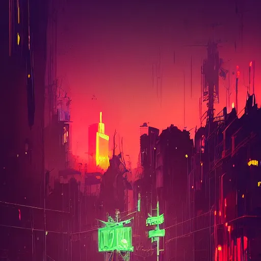 Image similar to ismail inceoglu's concept art, cel shadow, film shooting, trends on artstation, high quality, brush strokes, bright colors, neon flashing cyberpunk city castle under the night sky - w 8 9 6 - c 1 4. 0