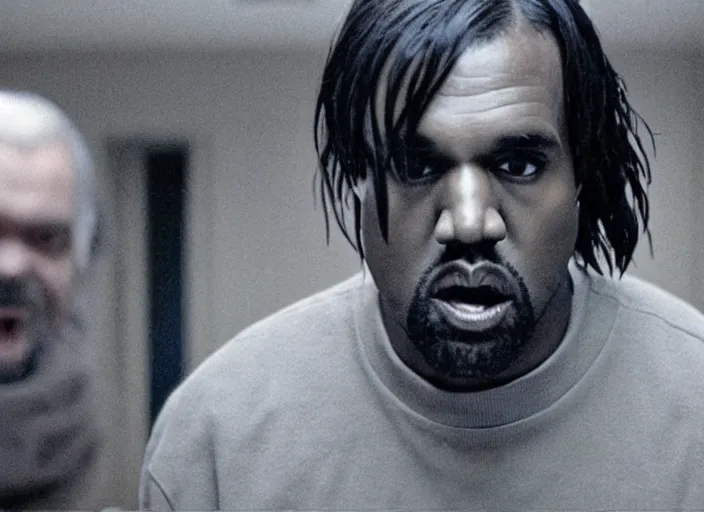 Image similar to film still of kanye west as jack torrance in the shining, 8 k