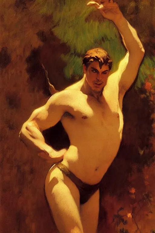 Image similar to attractive male, arcane : league of legends, painting by gaston bussiere, craig mullins, j. c. leyendecker, edgar degas