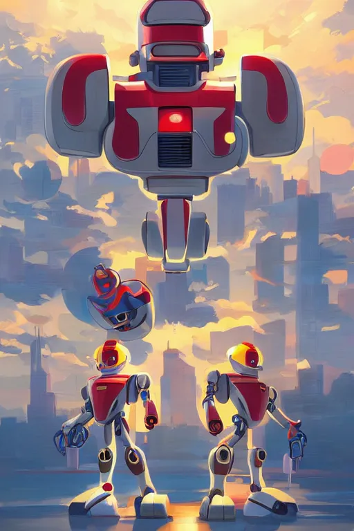 Image similar to metabots medabots medarotto medarot robot minimalist comics, behance hd by jesper ejsing, by rhads, makoto shinkai and lois van baarle, ilya kuvshinov, rossdraws global illumination ray tracing hdr radiating a glowing aura