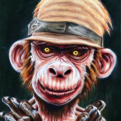 Image similar to freddy krueger as a monkey