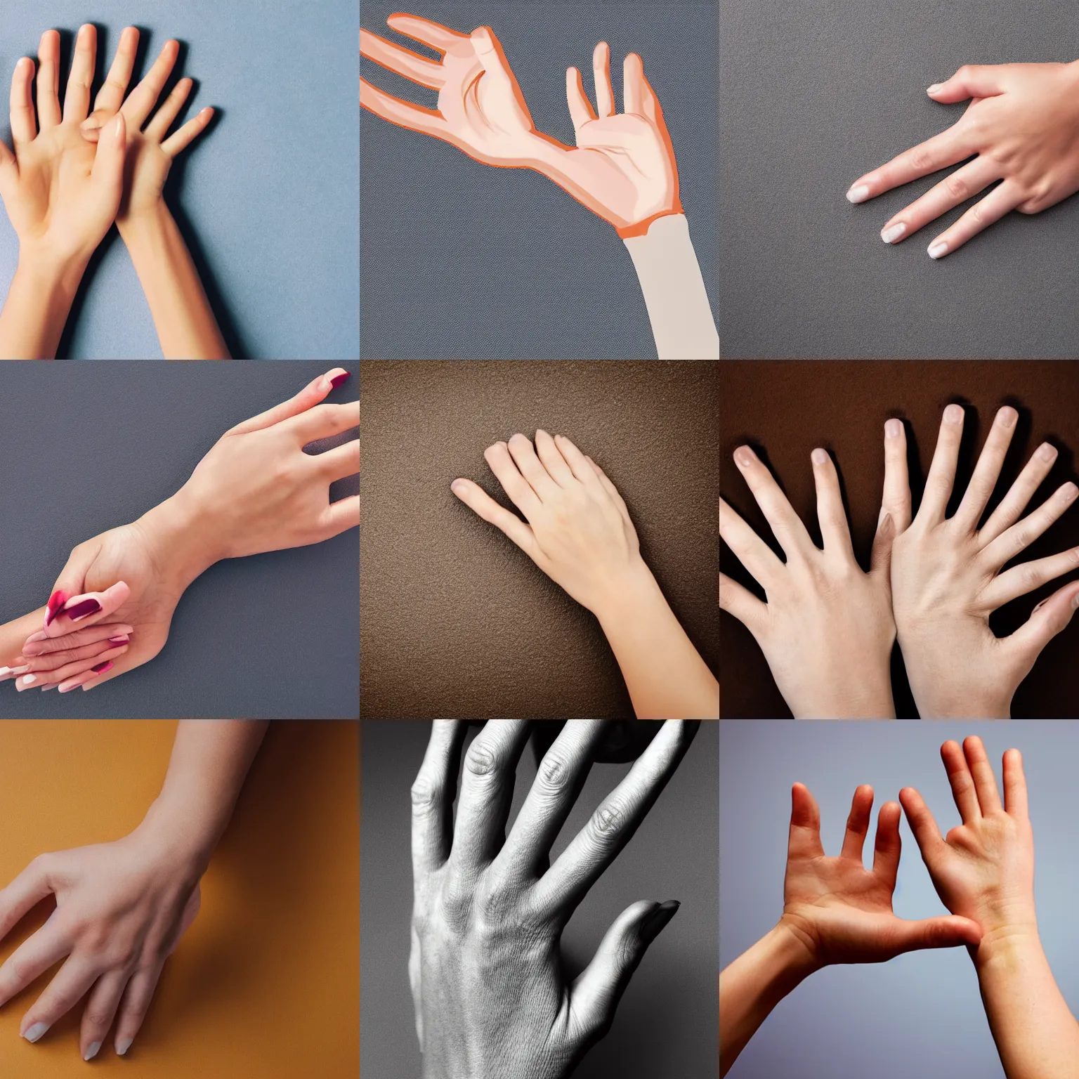 Cartoon human female or male hands poses and gestures. Hand holding, p By  Tartila | TheHungryJPEG