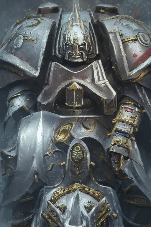 Image similar to armor portrait heros warhammer 4 0 k horus heresy fanart - the primarchs emperor by johannes helgeson animated with vfx concept artist & illustrator global illumination ray tracing hdr fanart arstation zbrush central hardmesh 8 k octane renderer comics stylized